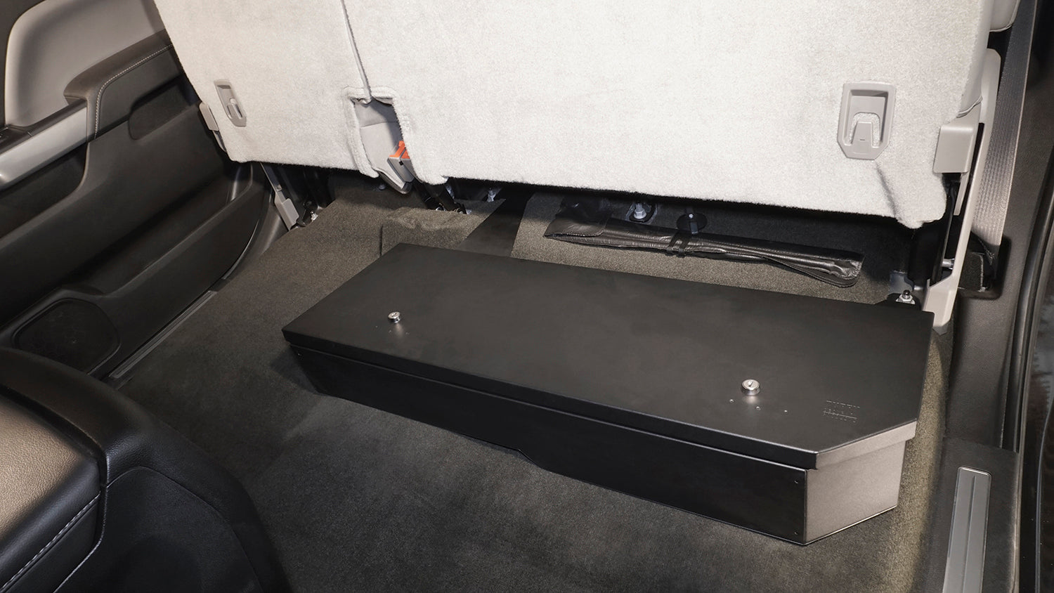 Rear Underseat Lockbox - 07-19 Silverado/Sierra 1500 19 Old Body Style} / 07-19 2500HD/3500HD w/ Crew Cab 60% Length Black Products Tuffy Security-14