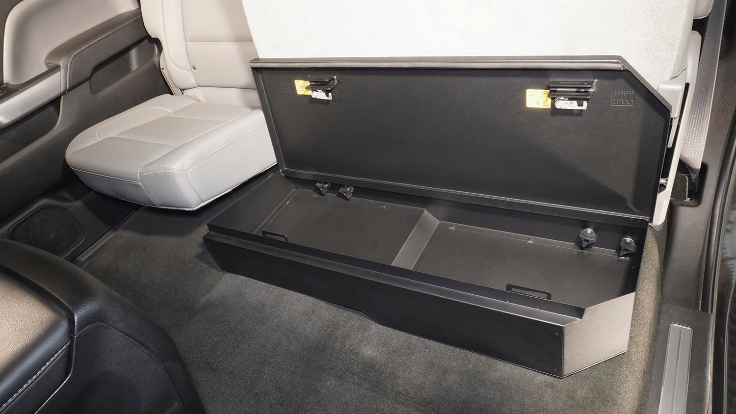 Rear Underseat Lockbox - 07-19 Silverado/Sierra 1500 19 Old Body Style} / 07-19 2500HD/3500HD w/ Crew Cab 60% Length Black Products Tuffy Security-15