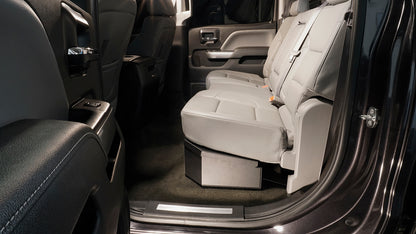 Rear Underseat Lockbox - 07-19 Silverado/Sierra 1500 19 Old Body Style} / 07-19 2500HD/3500HD w/ Crew Cab 60% Length Black Products Tuffy Security-19
