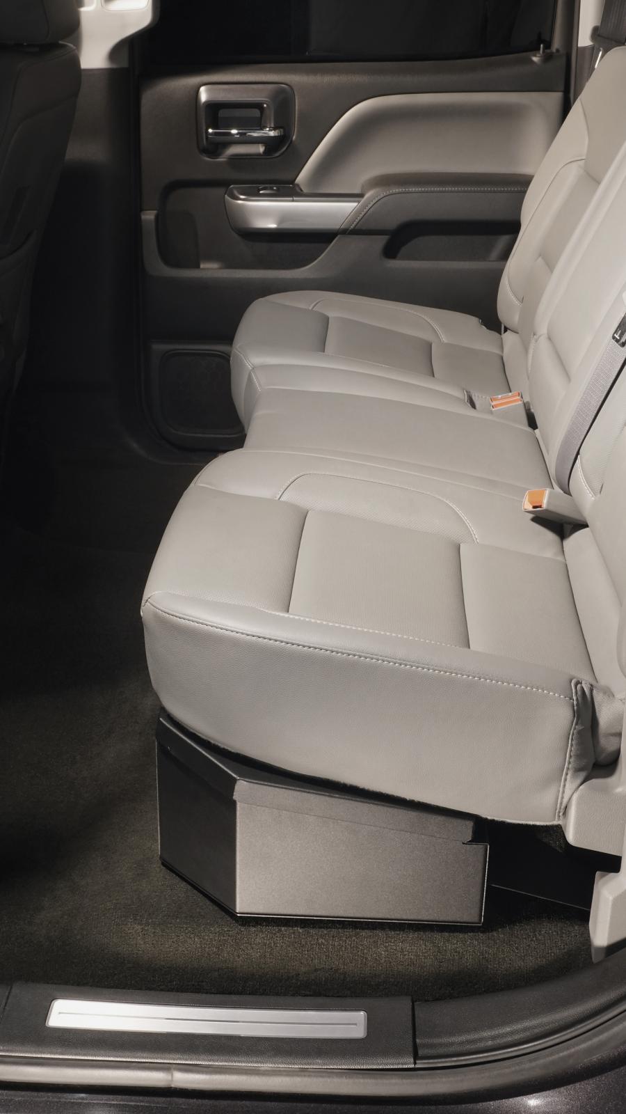 Rear Underseat Lockbox - 07-19 Silverado/Sierra 1500 19 Old Body Style} / 07-19 2500HD/3500HD w/ Crew Cab 60% Length Black Products Tuffy Security-7