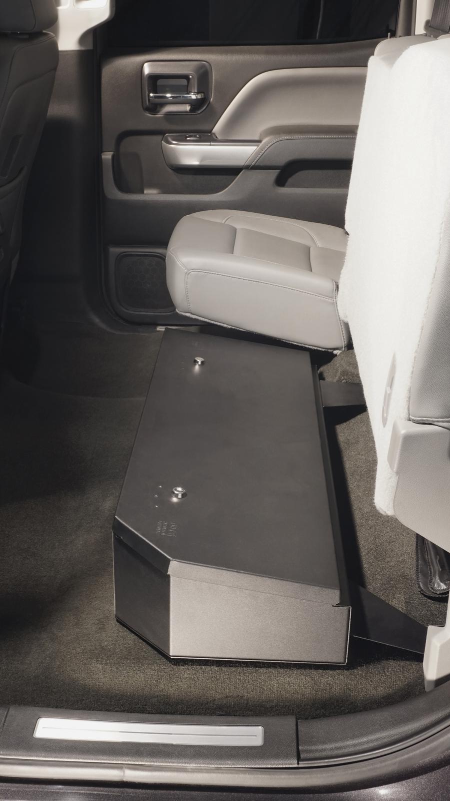 Rear Underseat Lockbox - 07-19 Silverado/Sierra 1500 19 Old Body Style} / 07-19 2500HD/3500HD w/ Crew Cab 60% Length Black Products Tuffy Security-8