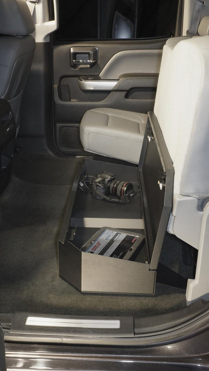 Rear Underseat Lockbox - 07-19 Silverado/Sierra 1500 19 Old Body Style} / 07-19 2500HD/3500HD w/ Crew Cab 60% Length Black Products Tuffy Security-10