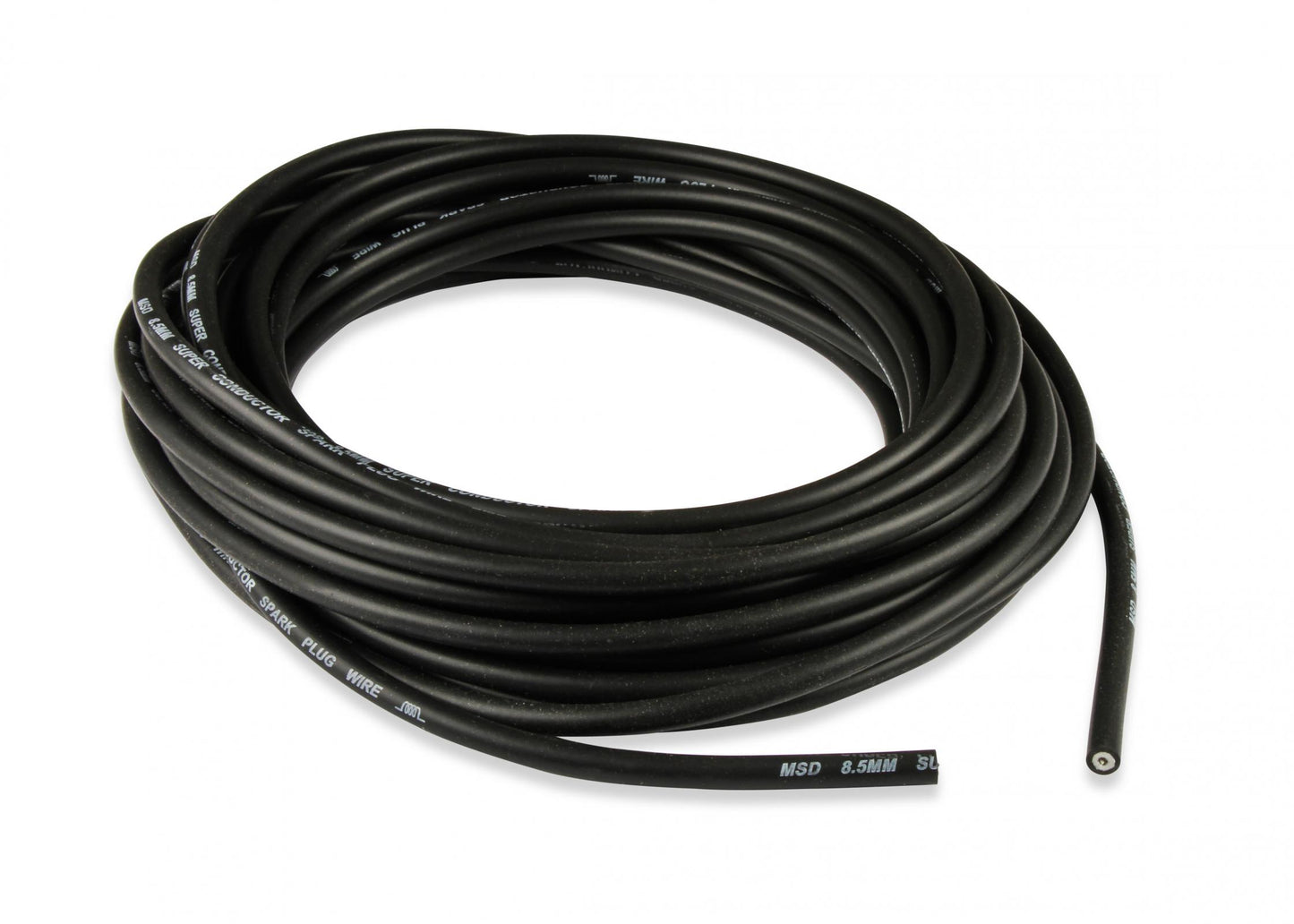 Super Conductor Spark Plug Wire, Black 8.5Mm, 50 Ft 8.5Mm Super Conductor Spark Plug Wire Low Resistance, 50 Ft MSD Ignition