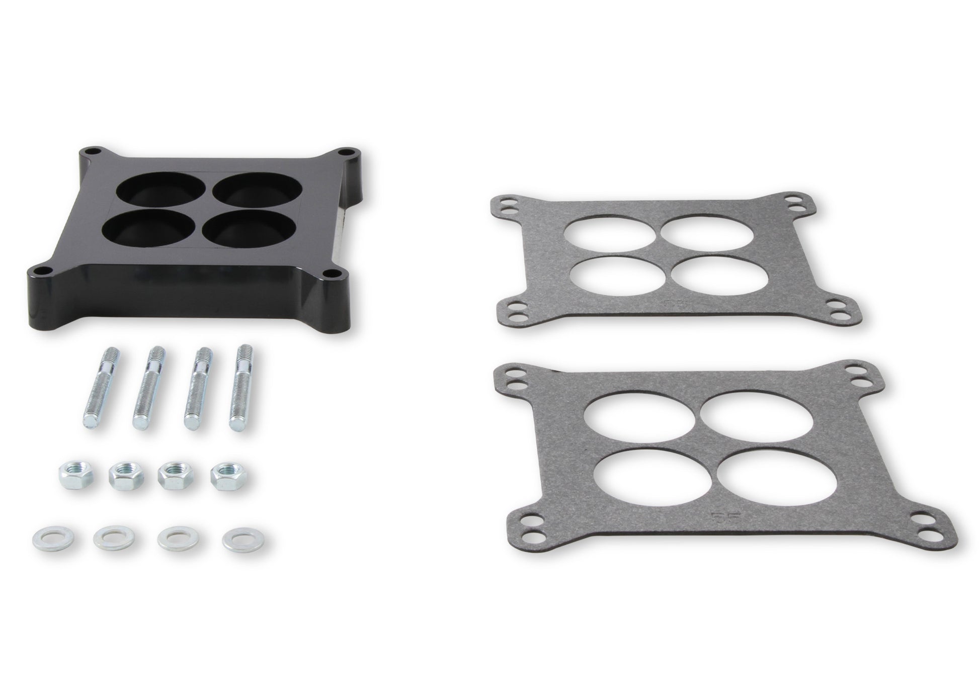 Phenolic Carburetor Spacer 1 Inch 4 Hole Center Fits Holley 4150-4160, Carter, Edelbrock and Other Square Bore Mounting Flange 4-Barrel Carburetors Mr Gasket-1
