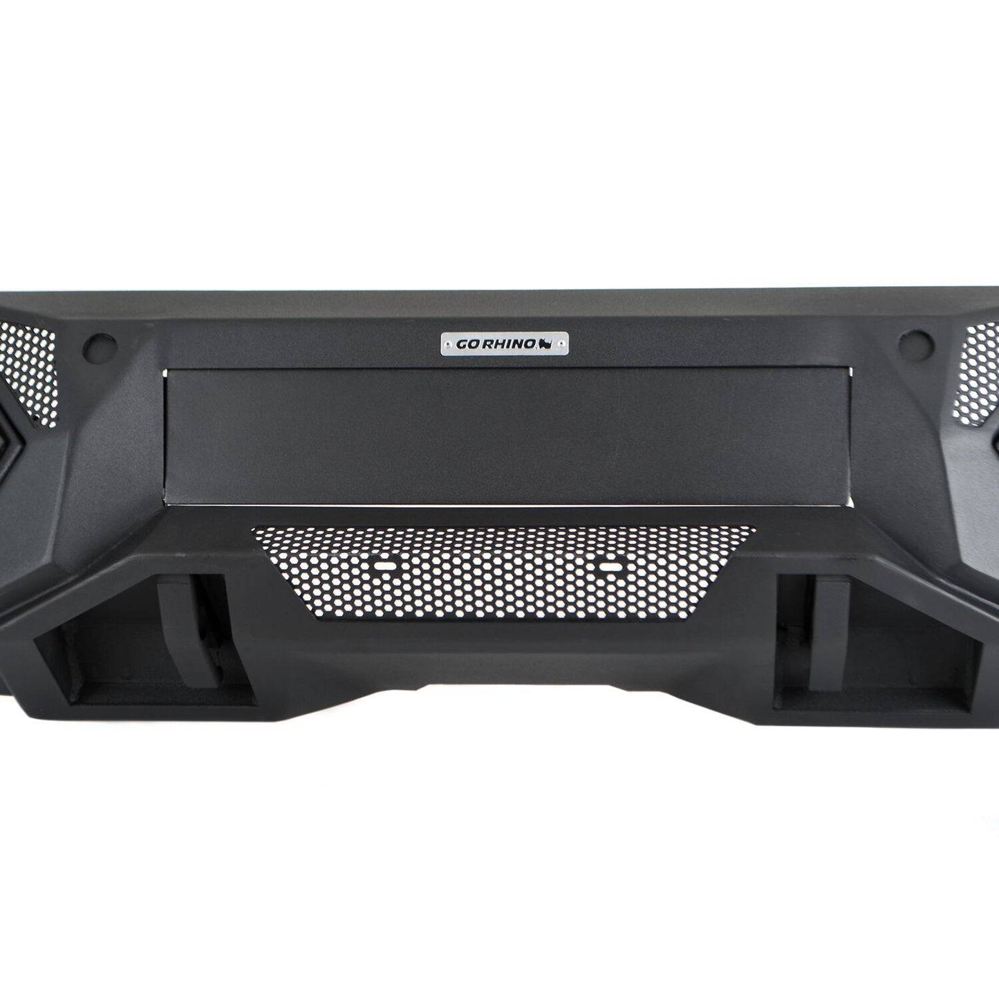 Element Front Bumper with Power Actuated Hide Away Light Bar Mount Textured Black 2019-2024 Ram 1500 Go Rhino-2