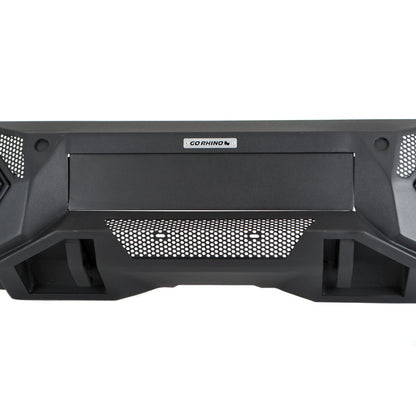 Element Front Bumper with Power Actuated Hide Away Light Bar Mount Textured Black 2019-2024 Ram 1500 Go Rhino-2