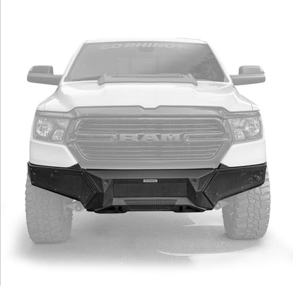 Element Front Bumper with Power Actuated Hide Away Light Bar Mount Textured Black 2019-2024 Ram 1500 Go Rhino-9