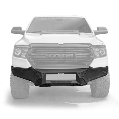 Element Front Bumper with Fixed Light Bar Mount Textured Black 2019-2024 Ram 1500 Go Rhino-1