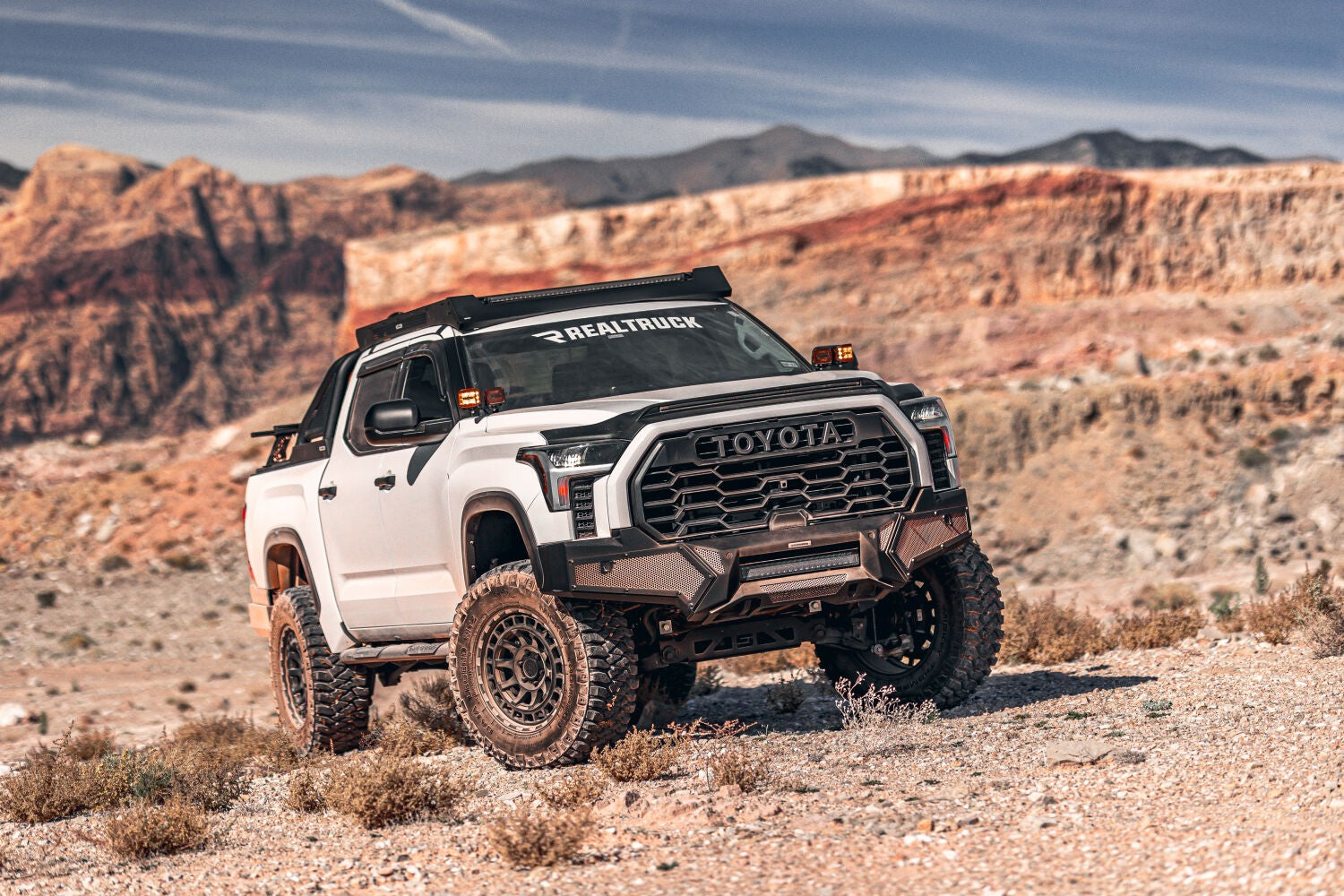 Element Front Bumper with Fixed Light Bar Mount Textured Black 2022-2025 Toyota Tundra Go Rhino
