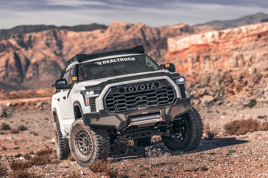 Element Front Bumper with Fixed Light Bar Mount Textured Black 2022-2025 Toyota Tundra Go Rhino-1