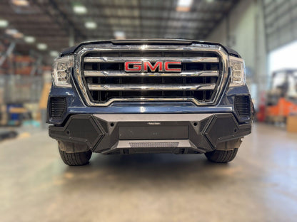 Element Front Bumper W/Power Actuated LightBar Mount Texured Black 2019-2022 Silverado/Sierra 1500 Go Rhino-8