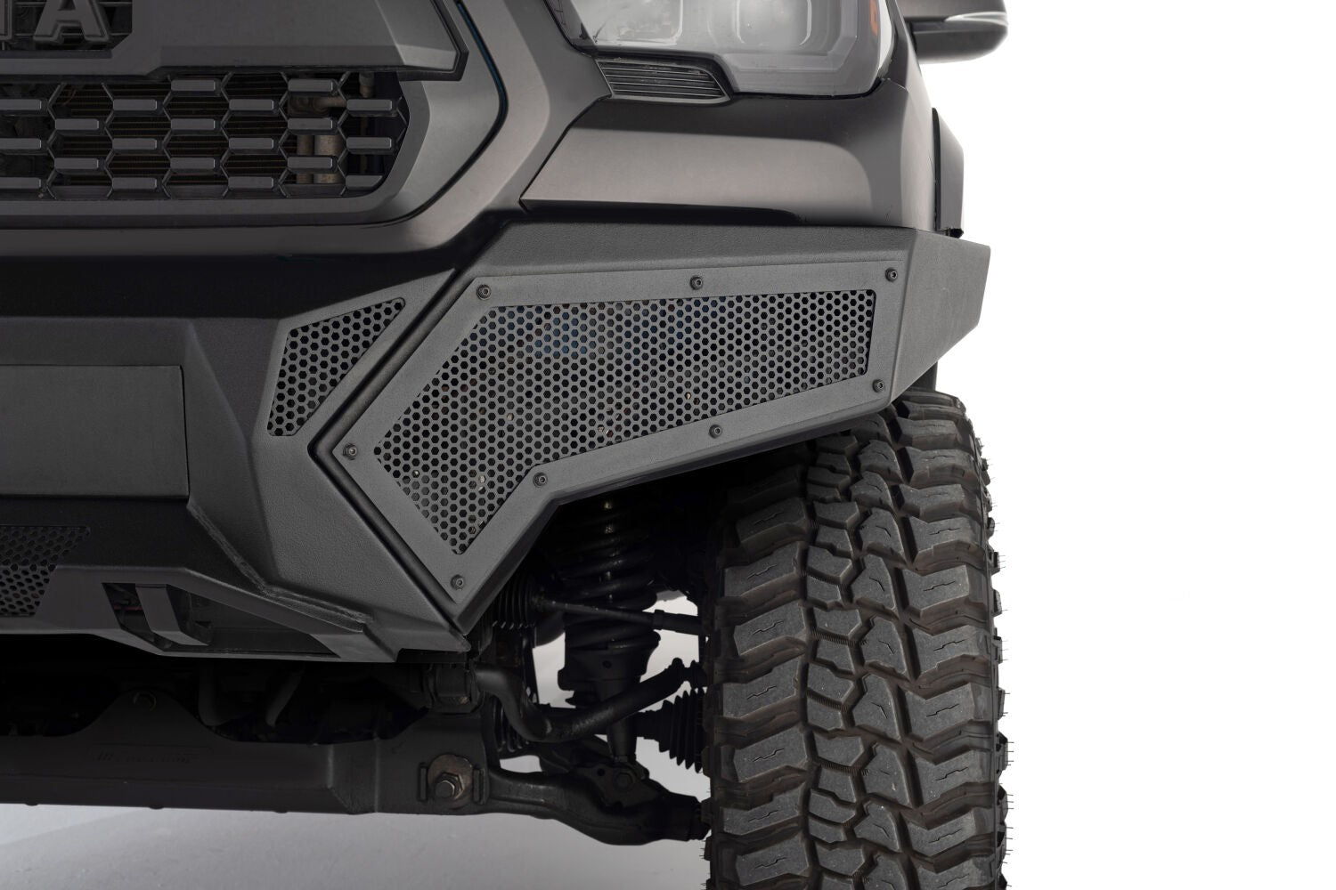 Element Front Bumper with Power Actuated Hide Away Light Bar Mount Textured Black 2016-2023 Toyota Tacoma Go Rhino-7