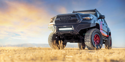 Element Front Bumper with Fixed Light Bar Mount Textured Black 2016-2023 Toyota Tacoma Go Rhino-1