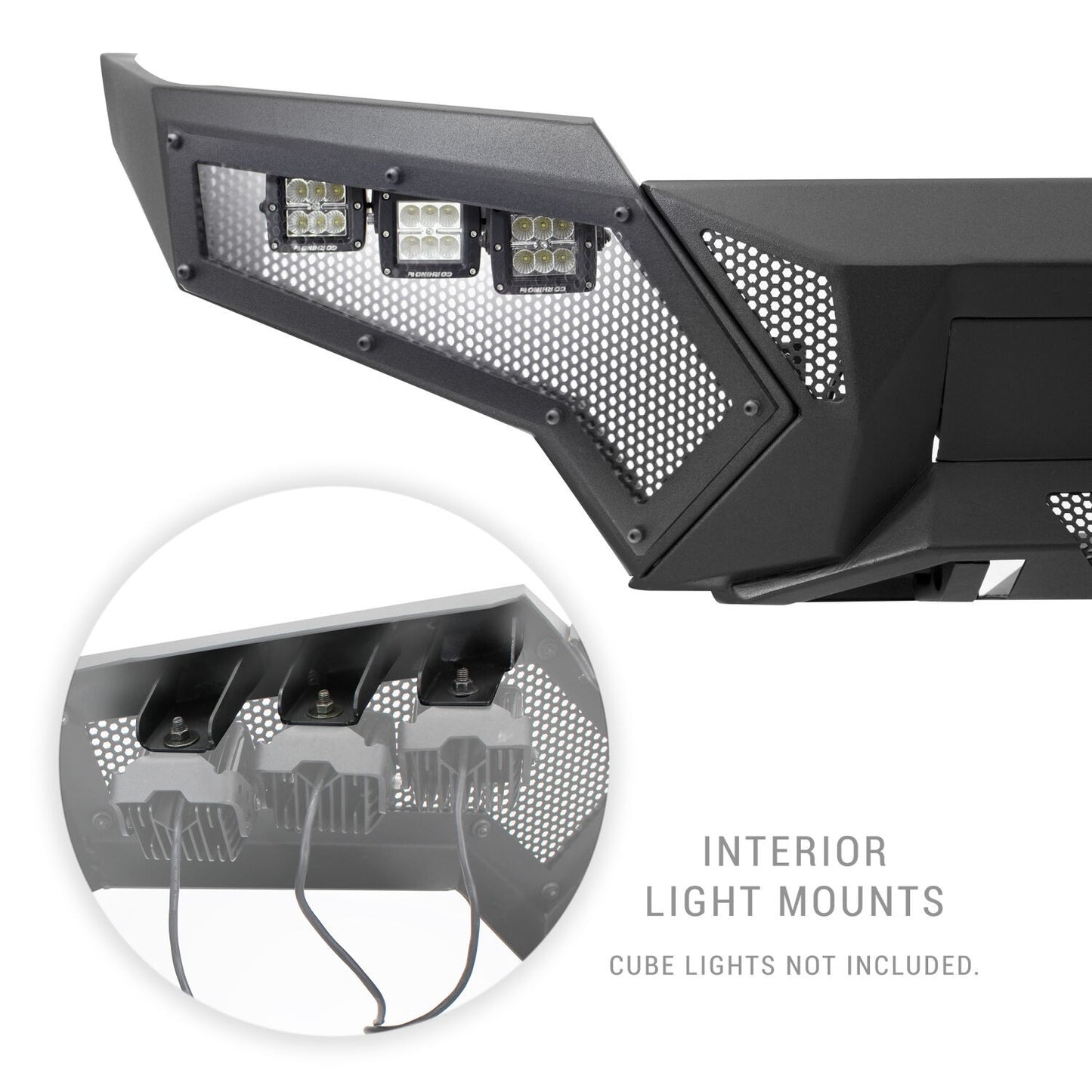 Element Front Bumper with Fixed Light Bar Mount Textured Black 2016-2023 Toyota Tacoma Go Rhino-3