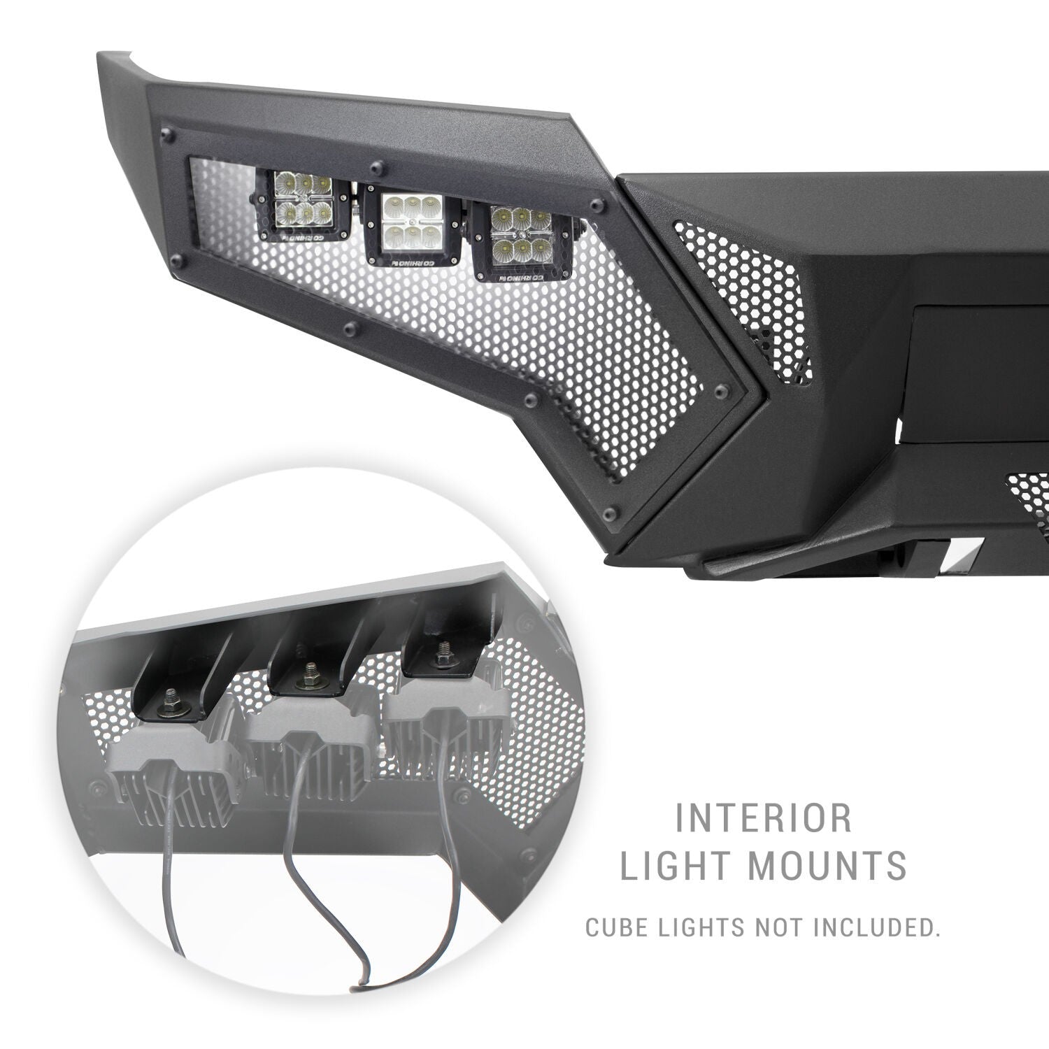Element Front Bumper with Fixed Light Bar Mount Textured Black 2016-2023 Toyota Tacoma Go Rhino-3