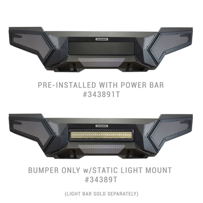 Element Front Bumper with Fixed Light Bar Mount Textured Black 2016-2023 Toyota Tacoma Go Rhino-7