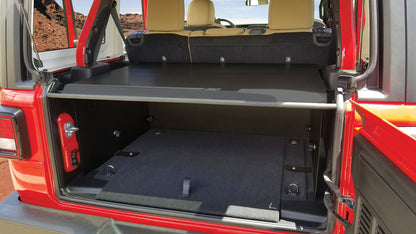 Deluxe Cargo Enclosure - 18-23 Wrangler JL {21-23 Exc. 4XE} w/o OEM Subwoofer Rear Seats Must Be Removed on 2-Door Models Black Products Tuffy Security-6