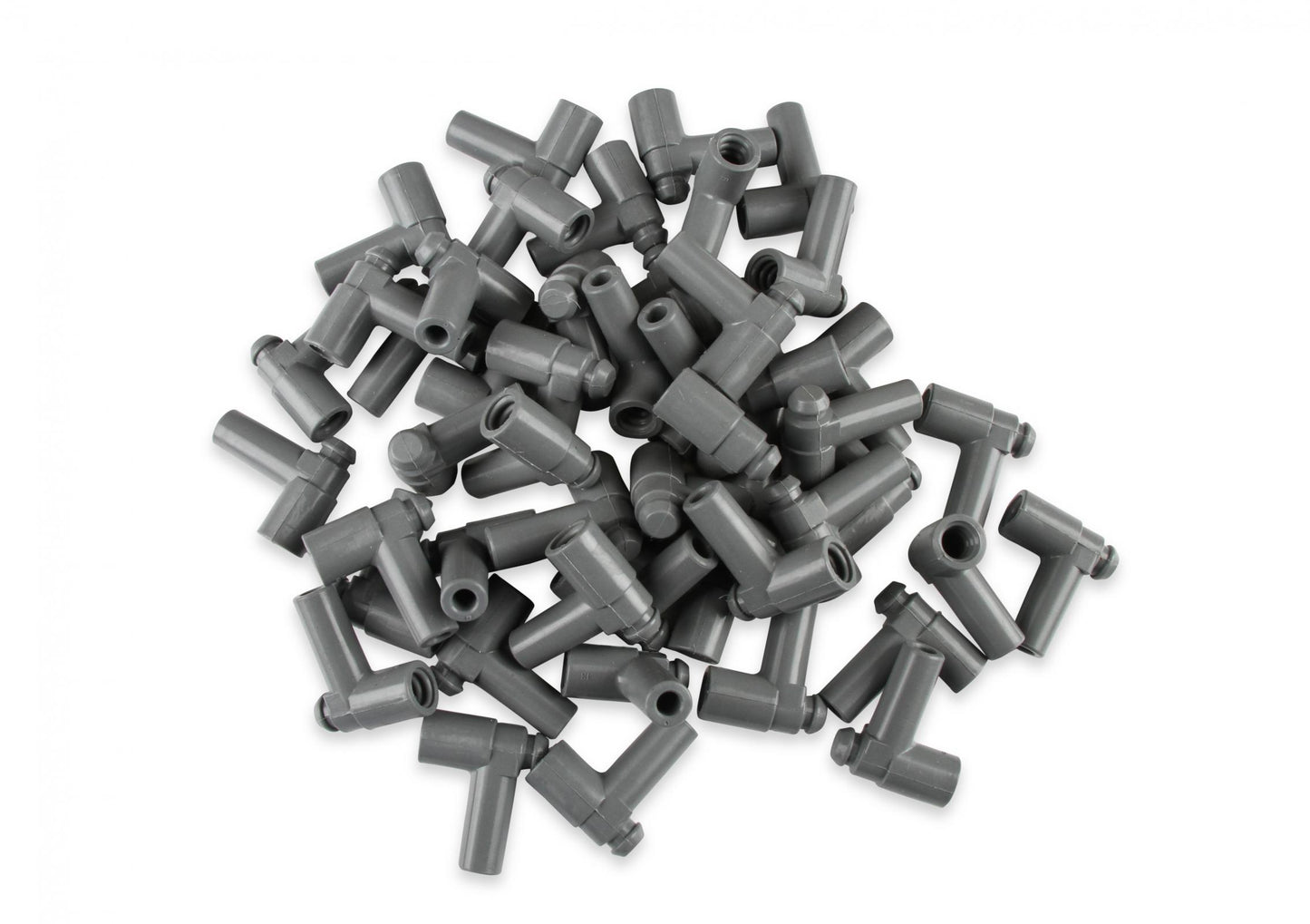 Boots, 90 Degree Nipple, GM Hei, 50Ea Spark Plug Boots, 90 Degree With GM Hei Nipple, Gray Silicone, 50Ea MSD Ignition-3