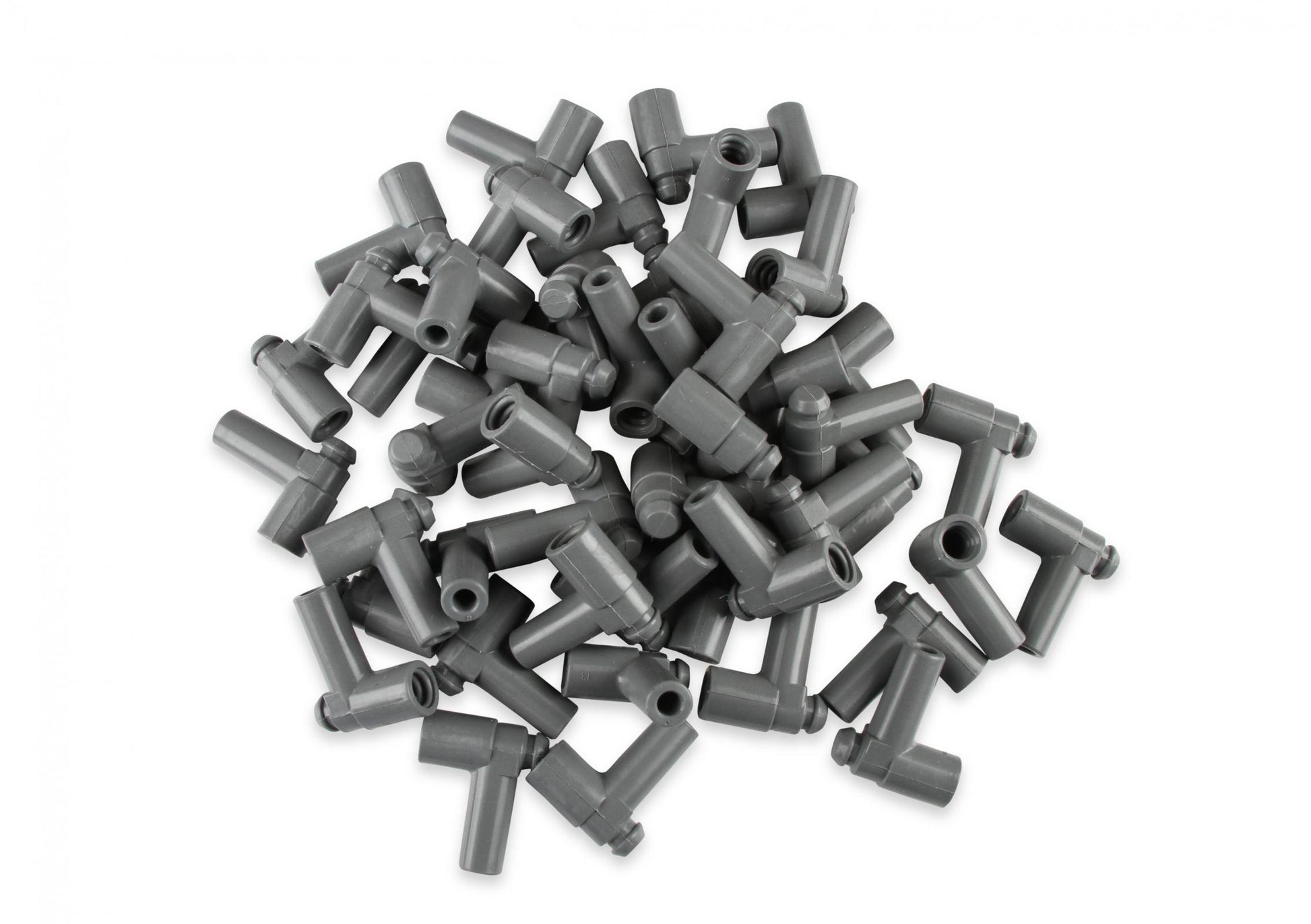 Boots, 90 Degree Nipple, GM Hei, 50Ea Spark Plug Boots, 90 Degree With GM Hei Nipple, Gray Silicone, 50Ea MSD Ignition-3