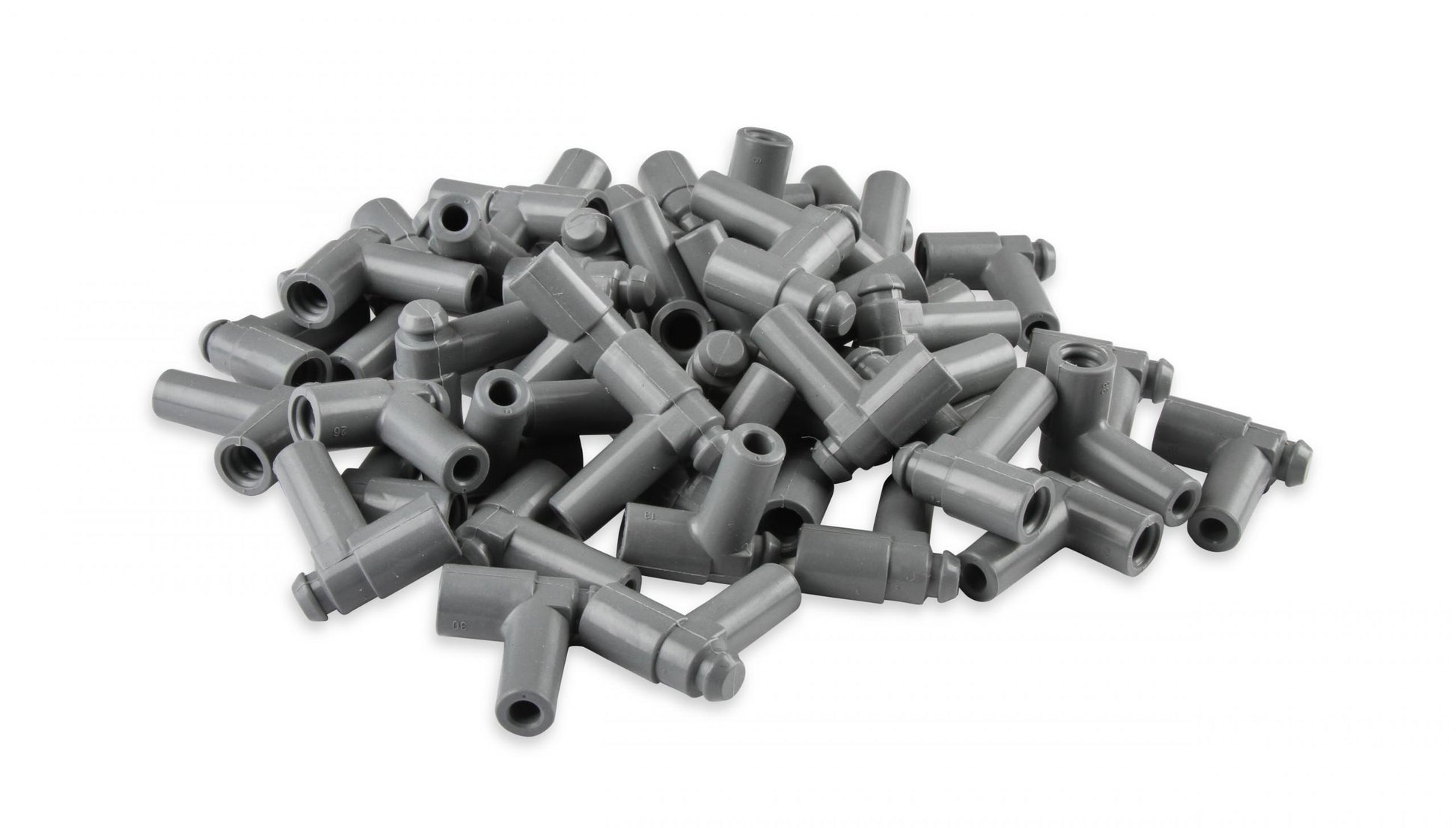 Boots, 90 Degree Nipple, GM Hei, 50Ea Spark Plug Boots, 90 Degree With GM Hei Nipple, Gray Silicone, 50Ea MSD Ignition-4