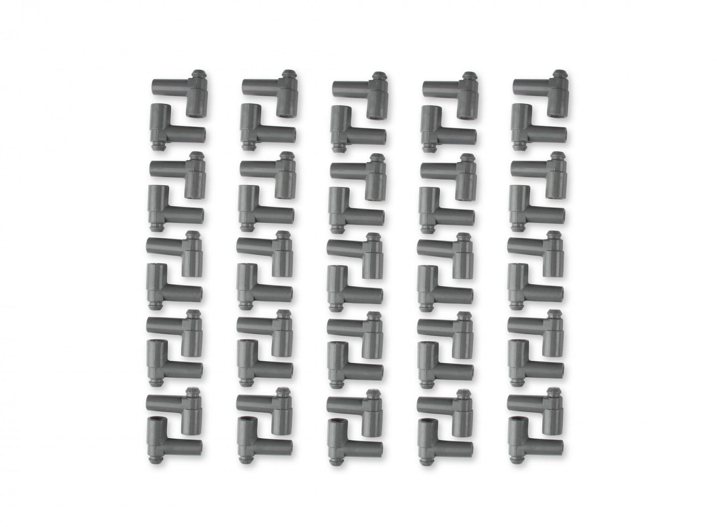 Boots, 90 Degree Nipple, GM Hei, 50Ea Spark Plug Boots, 90 Degree With GM Hei Nipple, Gray Silicone, 50Ea MSD Ignition-5