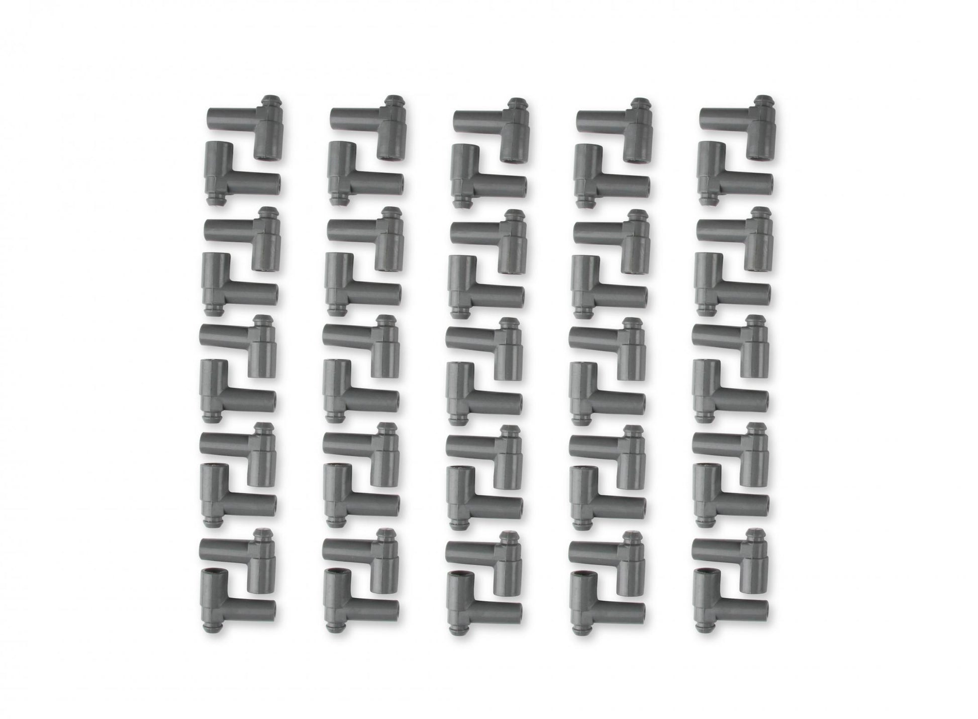Boots, 90 Degree Nipple, GM Hei, 50Ea Spark Plug Boots, 90 Degree With GM Hei Nipple, Gray Silicone, 50Ea MSD Ignition-5