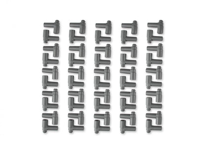 Boots, 90 Degree Nipple, GM Hei, 50Ea Spark Plug Boots, 90 Degree With GM Hei Nipple, Gray Silicone, 50Ea MSD Ignition-5