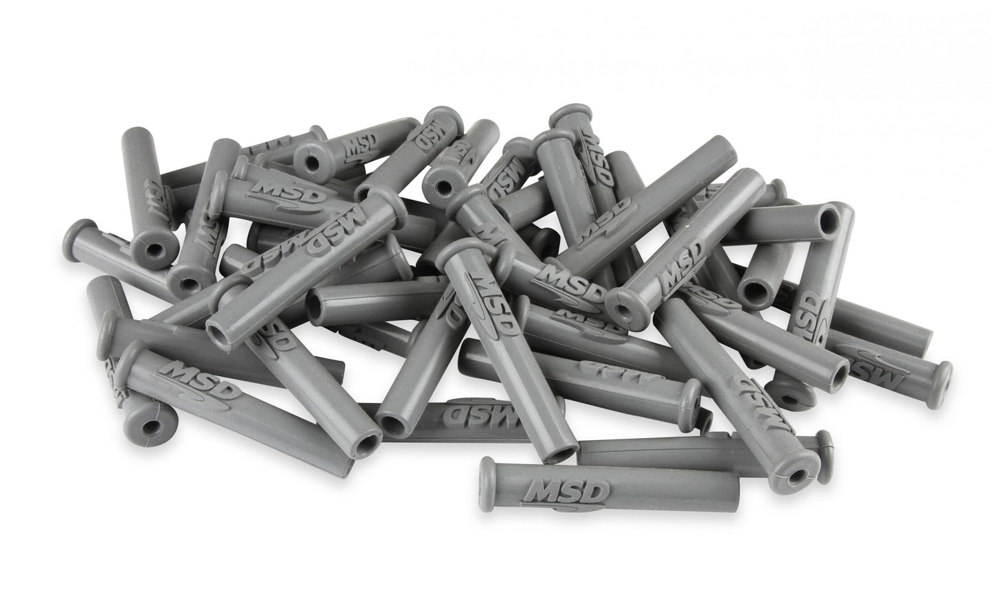 Boots, Straight, Logo Gray Silicone, 50Ea Spark Plug Boots, Straight/Multi-Angle, With Logo Gray Silicone, 50Ea MSD Ignition-3