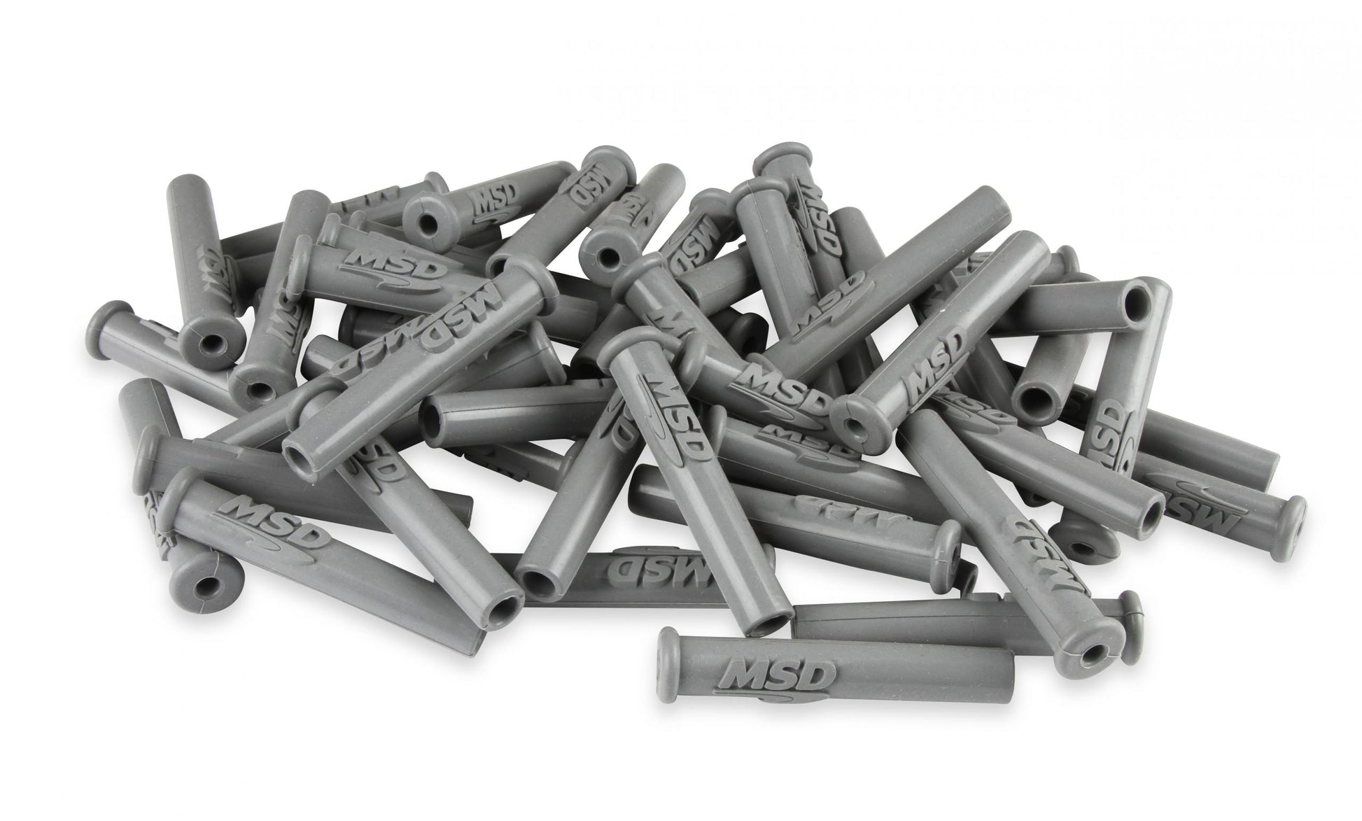 Boots, Straight, Logo Gray Silicone, 50Ea Spark Plug Boots, Straight/Multi-Angle, With Logo Gray Silicone, 50Ea MSD Ignition-3