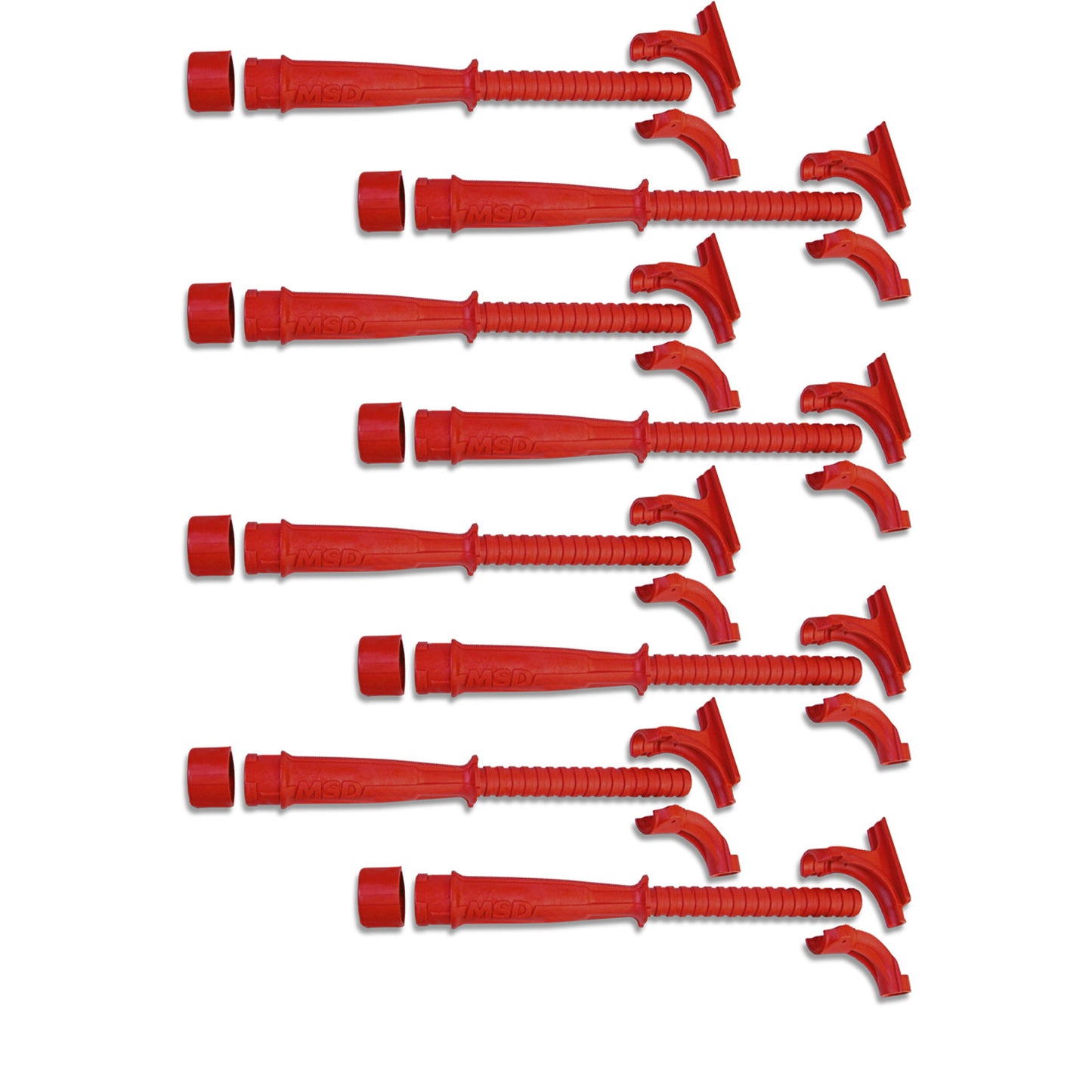 Hemi Tubes Set Of 8 Hemi Tubes, Elbows, End Caps And Screws, Black MSD Ignition