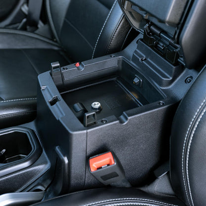 Console Safe - 20-23 Gladiator / 18-23 Wrangler JL w/ Factory Console Black Products Tuffy Security-2
