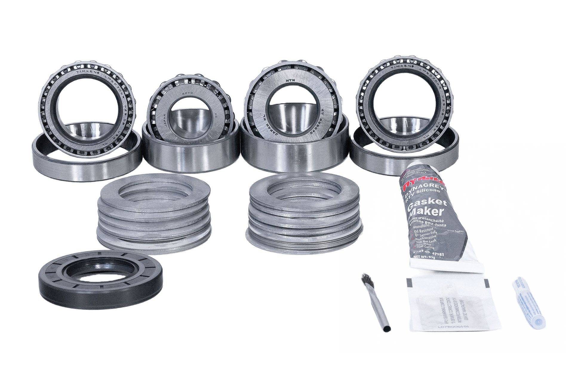 Nissan H233B Front or Rear 50mm Bearings Ring Pinion Master Install Kit Revolution Gear and Axle