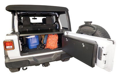 Deluxe Cargo Enclosure - 18-23 Wrangler JL {21-23 Exc. 4XE} 4-Door w/ OEM Subwoofer Black Products Tuffy Security-2