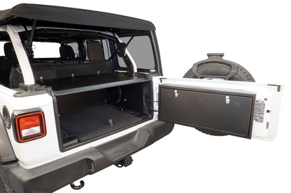 Deluxe Cargo Enclosure - 18-23 Wrangler JL {21-23 Exc. 4XE} 4-Door w/ OEM Subwoofer Black Products Tuffy Security