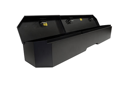 Rear Underseat Lockbox 19-23 Silverado/Sierra 1500 {19 New Body Style} / 20-21 2500HD/3500HD w/ Crew, Extended Cab Black Products Tuffy Security-5