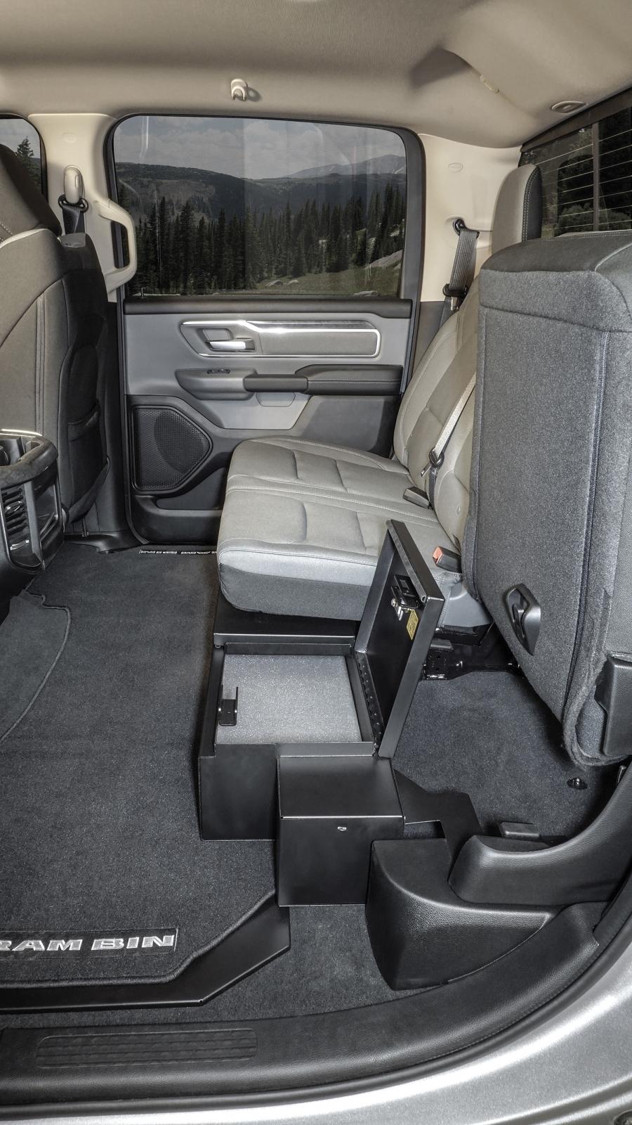 Rear Underseat Lockbox 19-23 Ram 1500 w/ Crew Cab Black Products Tuffy Security-13