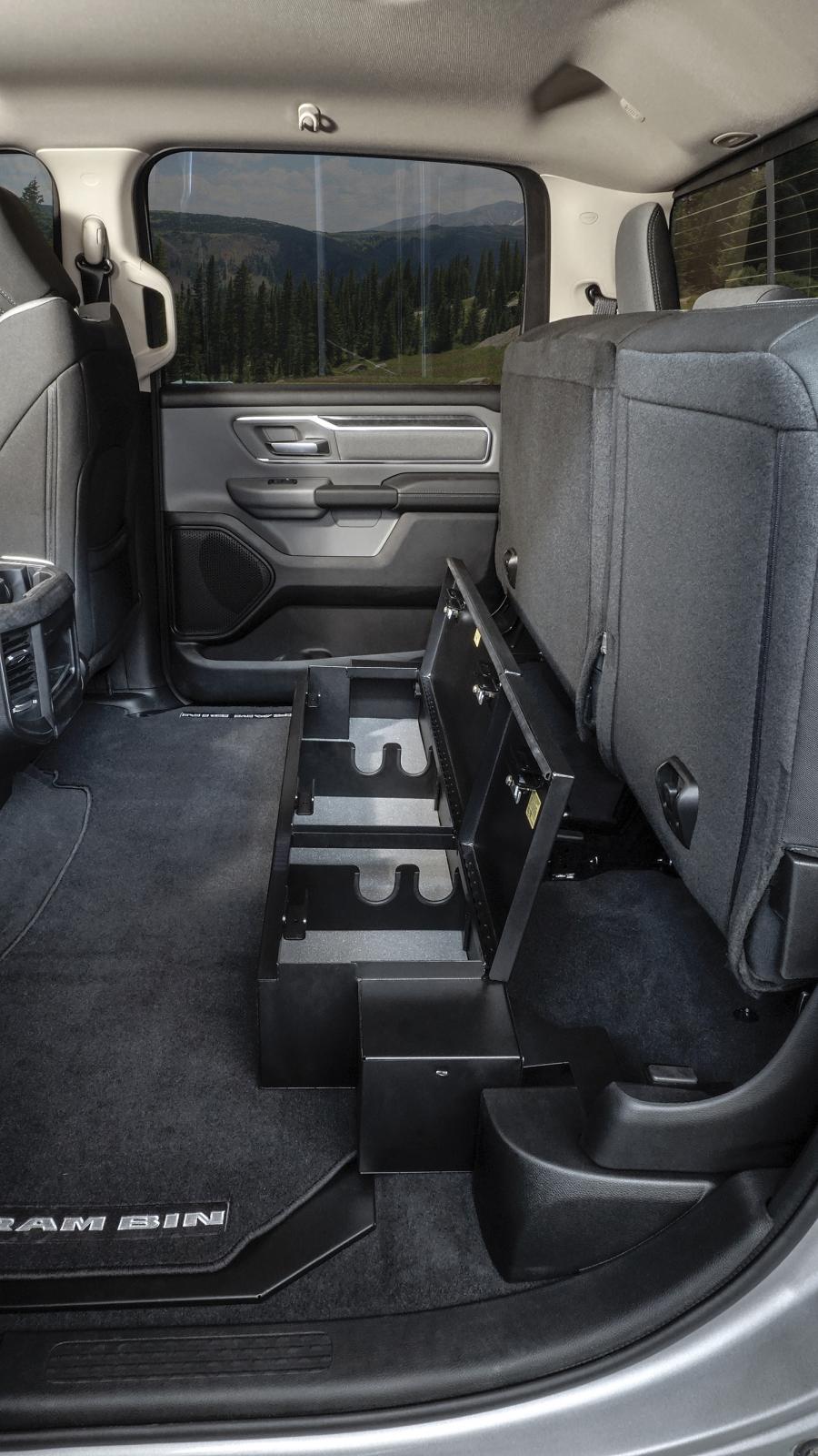 Rear Underseat Lockbox 19-23 Ram 1500 w/ Crew Cab Black Products Tuffy Security-16