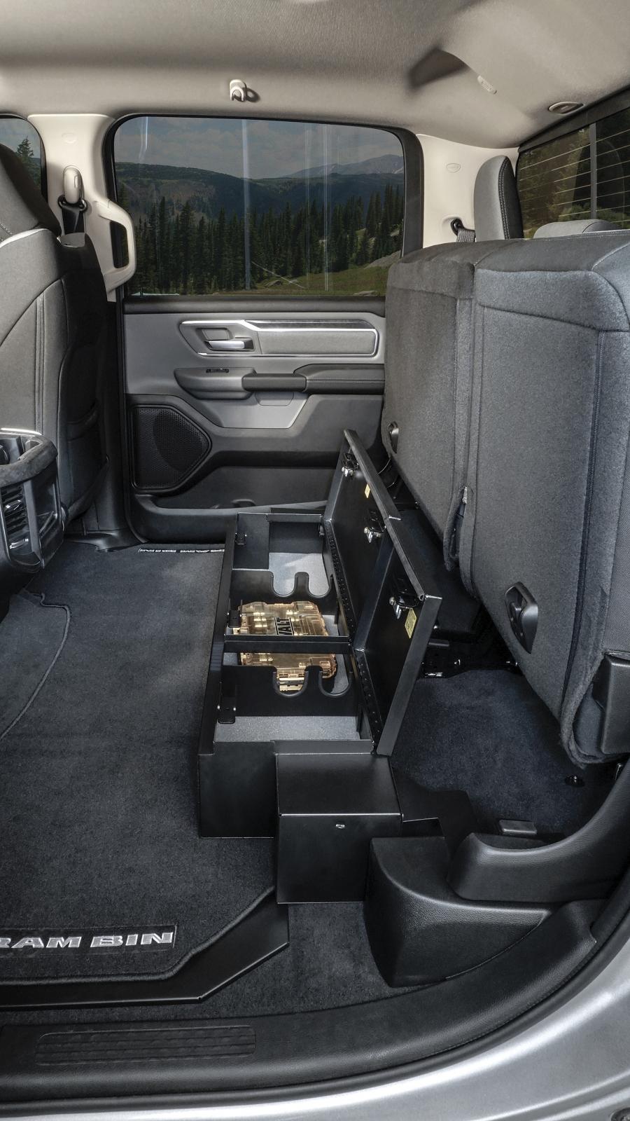 Rear Underseat Lockbox 19-23 Ram 1500 w/ Crew Cab Black Products Tuffy Security-17