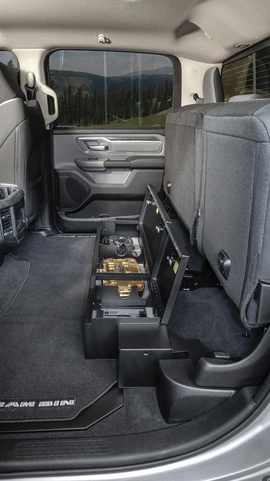 Rear Underseat Lockbox 19-23 Ram 1500 w/ Crew Cab Black Products Tuffy Security-18