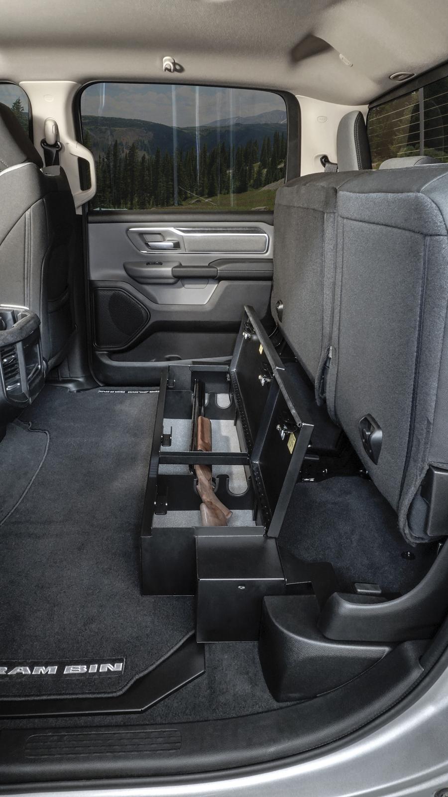 Rear Underseat Lockbox 19-23 Ram 1500 w/ Crew Cab Black Products Tuffy Security-19