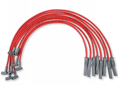 Super Conductor Spark Plug Wire Set Chevy 366-454 W/Hei Cap For Use With Chevy 366-454 With Hei Cap, Red Jacket MSD Ignition-3