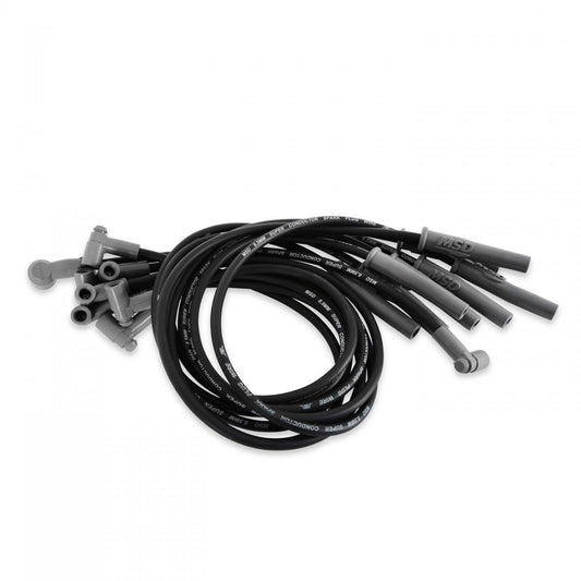 Wire Set Sc Blk, Ford 351C-460, W/Hei Cap For Use With Ford 351C-460 With Hei Cap, Black Jacket MSD Ignition