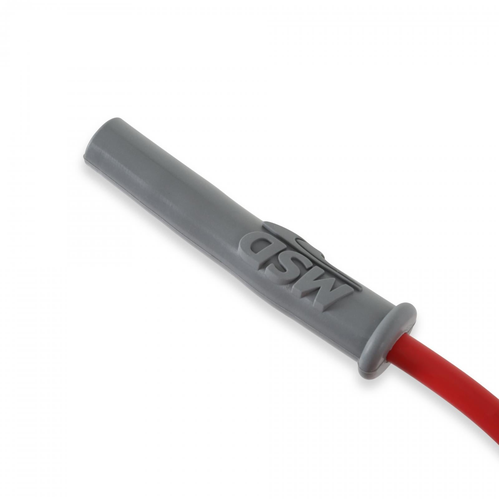 Super Conductor Spark Plug Wire Set Ford 351C-460, W/Hei Cap For Use With Ford 351C-460 With Hei Cap, Red Jacket MSD Ignition-4