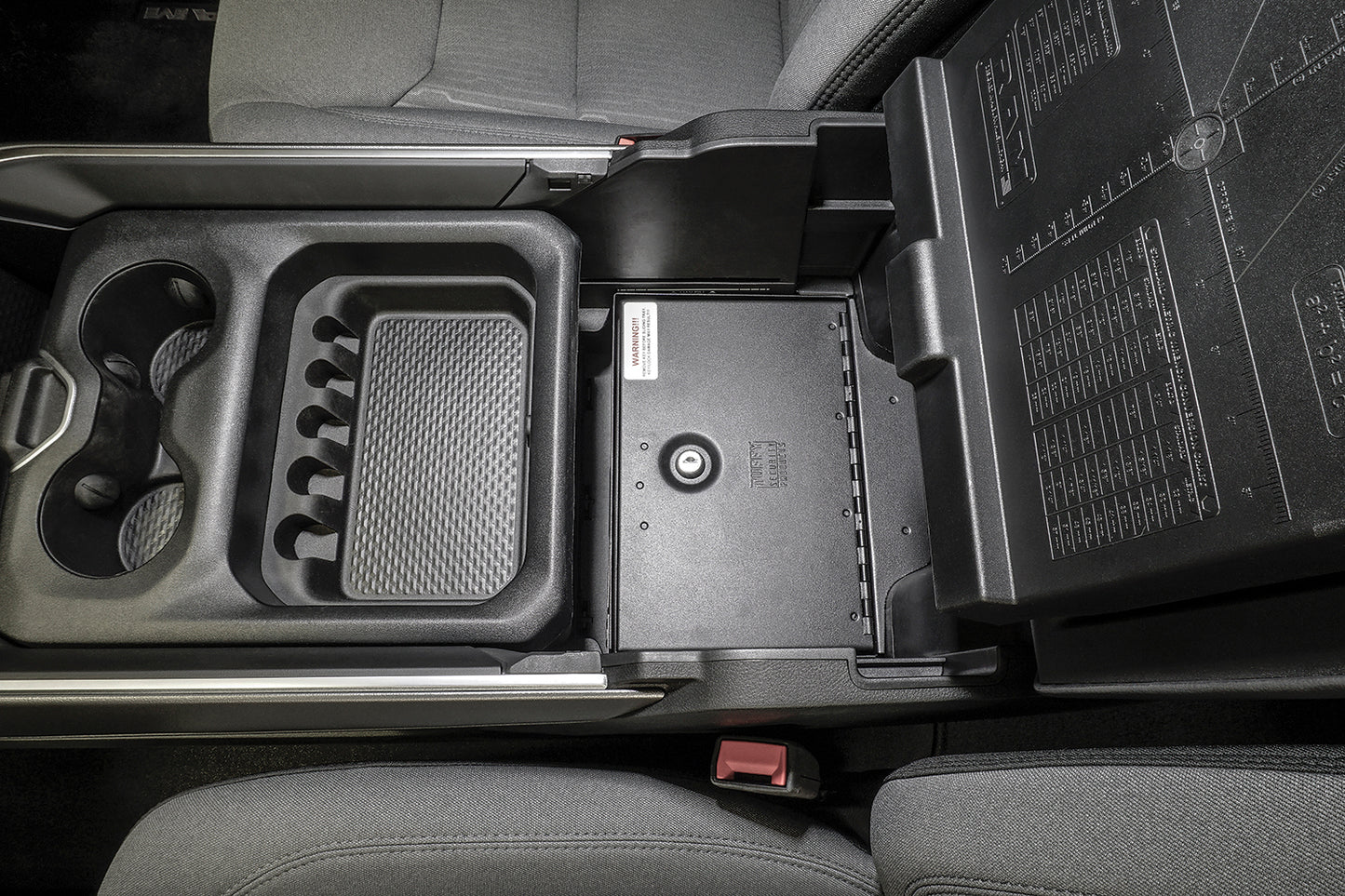 Console Safe 19-23 Ram 1500/2500/3500 w/ Fixed Floor Console w/o Sliding Console Trays with Cup Holder Lids Products Tuffy Security-12