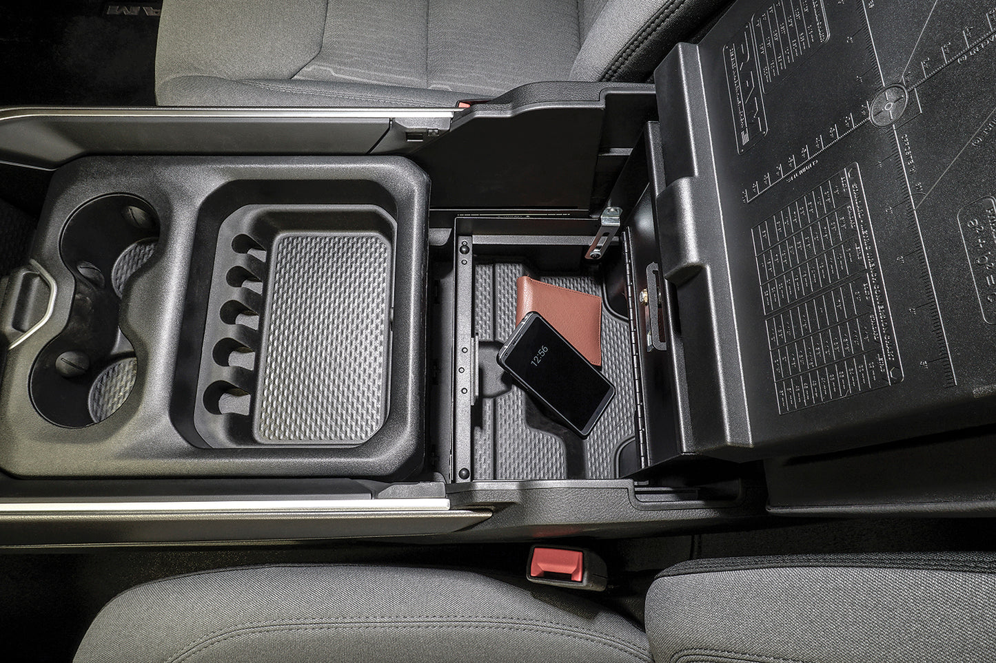 Console Safe 19-23 Ram 1500/2500/3500 w/ Fixed Floor Console w/o Sliding Console Trays with Cup Holder Lids Products Tuffy Security-14