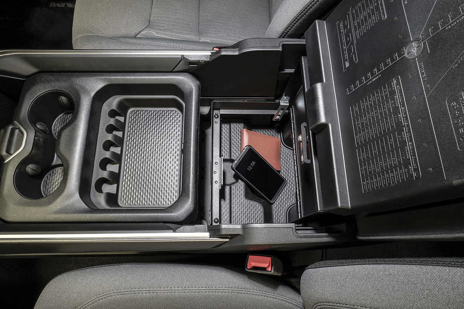 Console Safe 19-23 Ram 1500/2500/3500 w/ Fixed Floor Console w/o Sliding Console Trays with Cup Holder Lids Products Tuffy Security-14