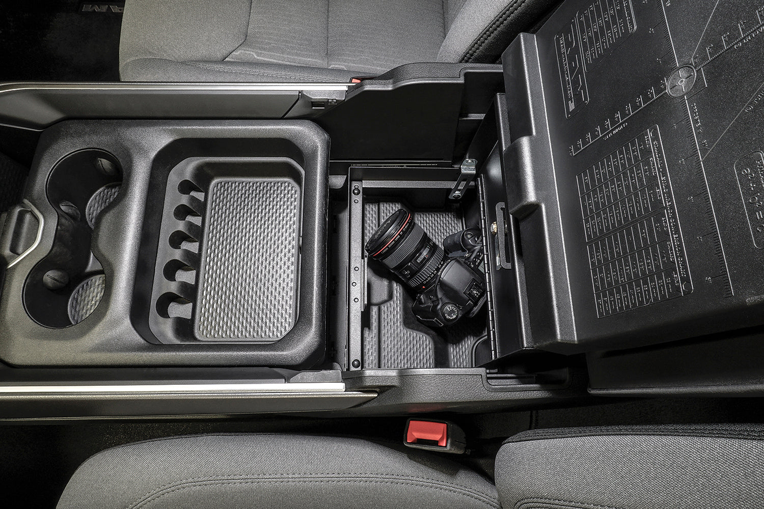 Console Safe 19-23 Ram 1500/2500/3500 w/ Fixed Floor Console w/o Sliding Console Trays with Cup Holder Lids Products Tuffy Security-15