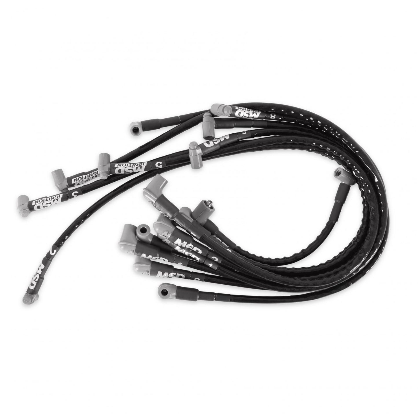 Sleeved Spark Plug Wires For Sbc Under Exhaust Hei The Race Tailored 8.5Mm Super Conductor Wire Sets Equipped With High Temp Silicone-Fiberglass Sleeving To Fit Race Engines With Under Exhaust Wires With Hei Ends MSD Ignition