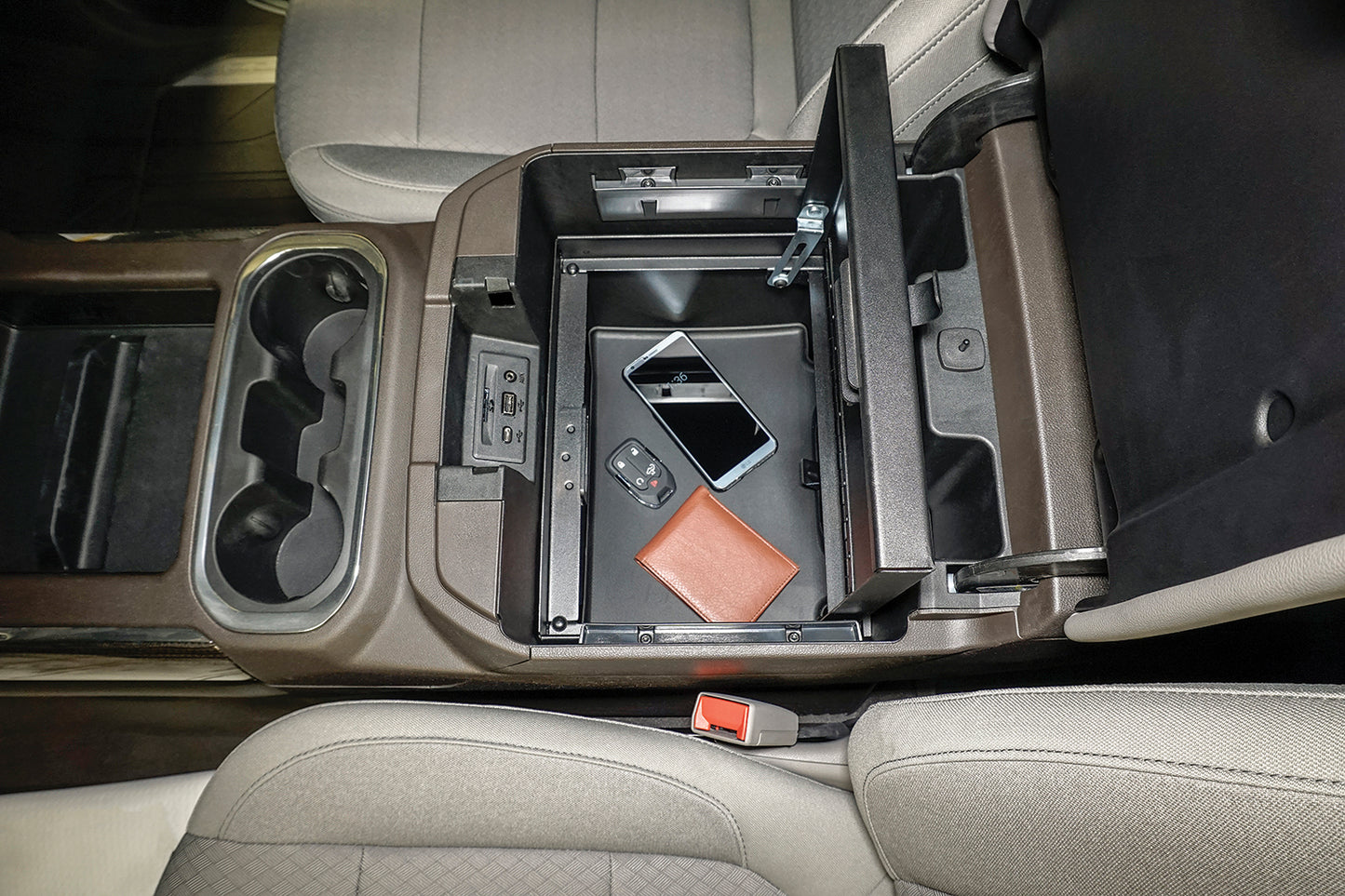 Console Safe Chevy/GMC Silverado/Sierra w/o Wireless Charging Pad 2019-2025 | Standard Key Products Tuffy Security-11