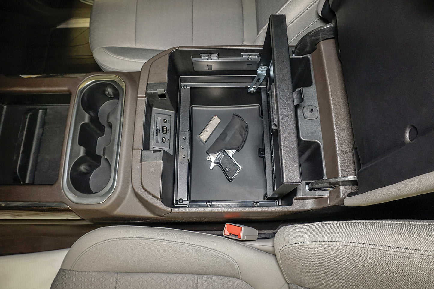 Console Safe Chevy/GMC Silverado/Sierra w/o Wireless Charging Pad 2019-2025 | Standard Key Products Tuffy Security-12